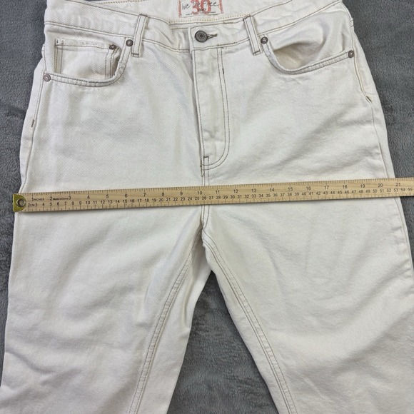 We The Free People Jeans Womens 30 Laurel Canyon Flare Ivory High Rise (Mended) - Picture 13 of 16